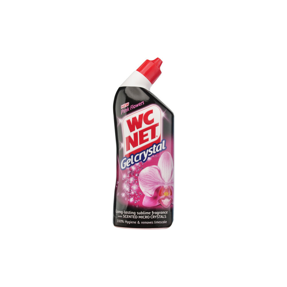 WC Net Toilet Cleaner Gel Crystal Pink Flowers 750 ml