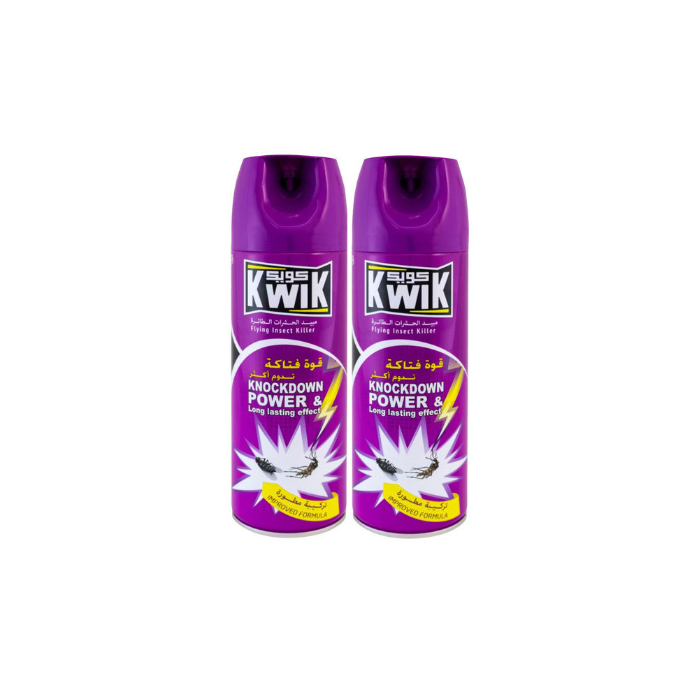 Kwik Double Power Flying Insect Killer 600 ml 2 pcs
