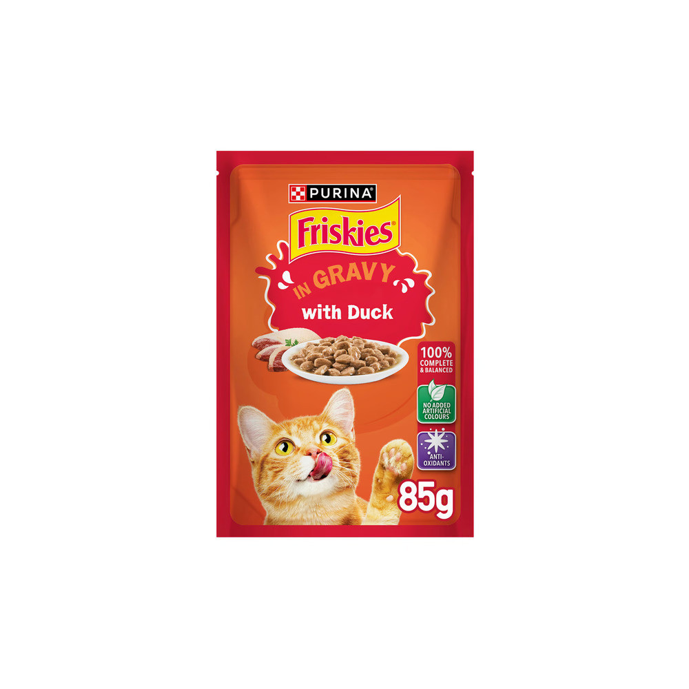 Friskies Cat Duck Broth Bag 85g
