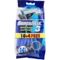 Super Max Men's Triple Blade 10+4 Razor