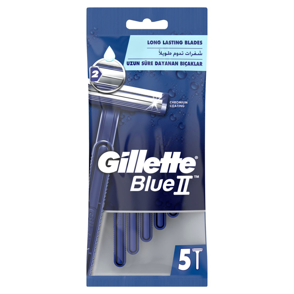 Gillette Blue 2 Chromium disp razor 5ct