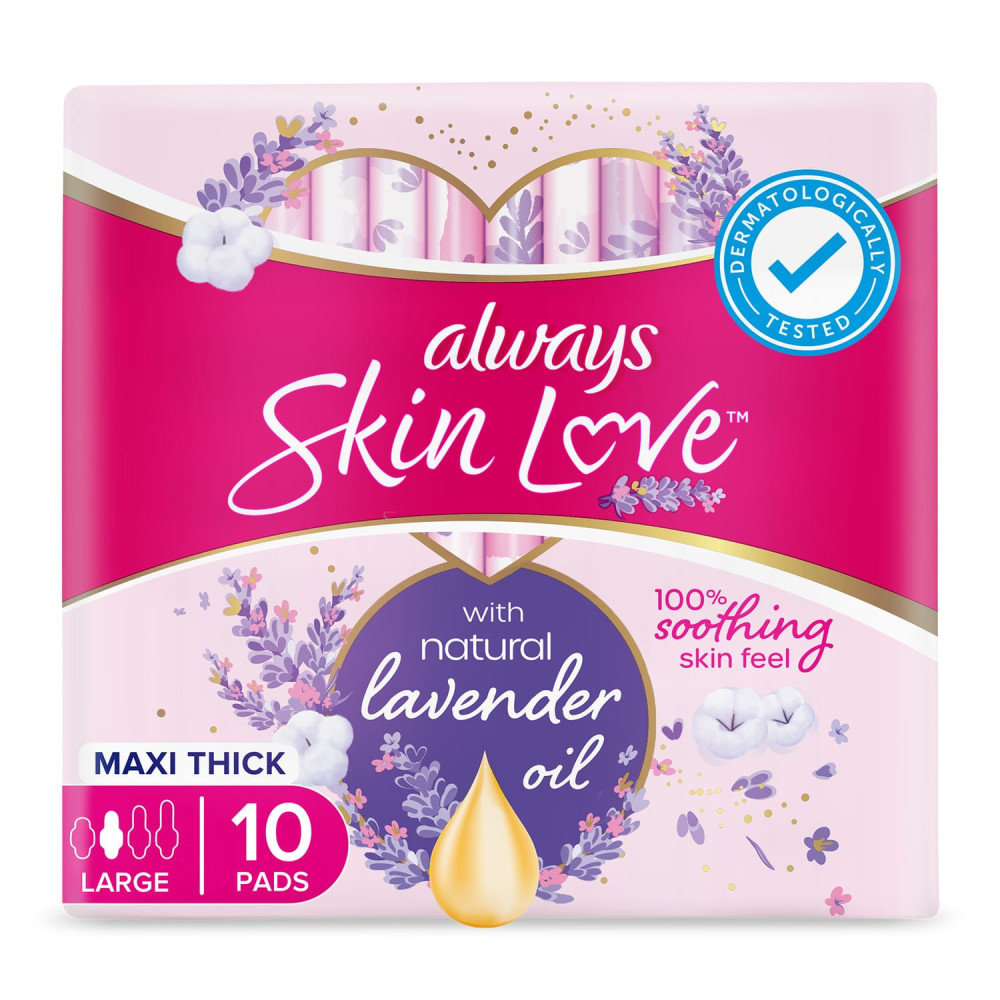 Always Total Protection Large Sanitary Pads (10 Pieces)
