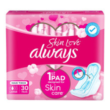 Always Maxi Thick Feminine Pads, 30 Count