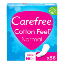 Carefree Unscented Daily Sanitary Pads Medium Size 56 Pads