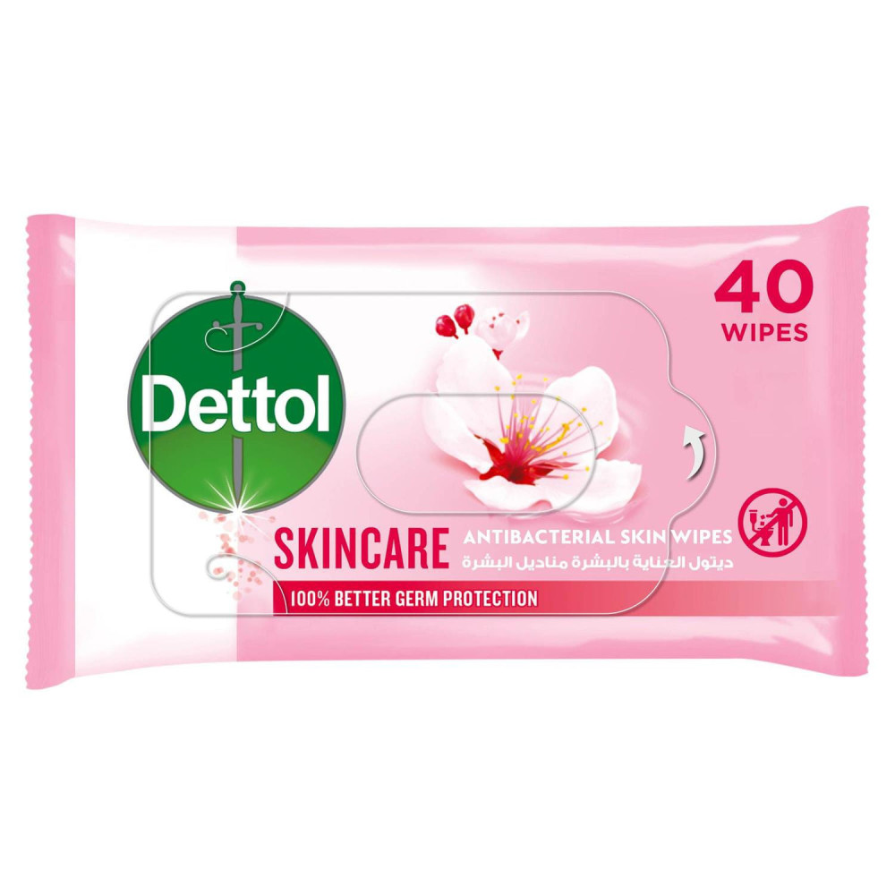 Dettol Skincare Antibacterial Skin Wipes 40 pcs