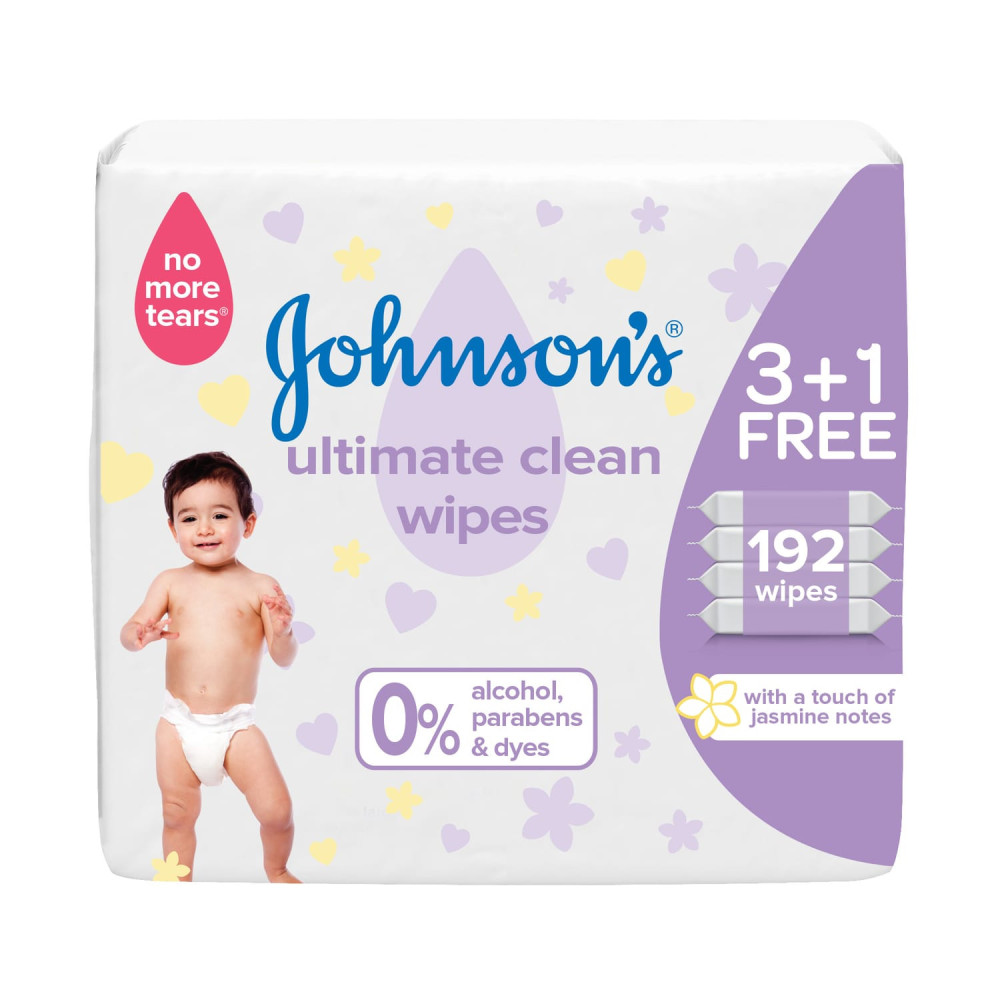 Johnson'sBABY ULTIMATE CLEAN WIPES 48pcs 4 PACKS