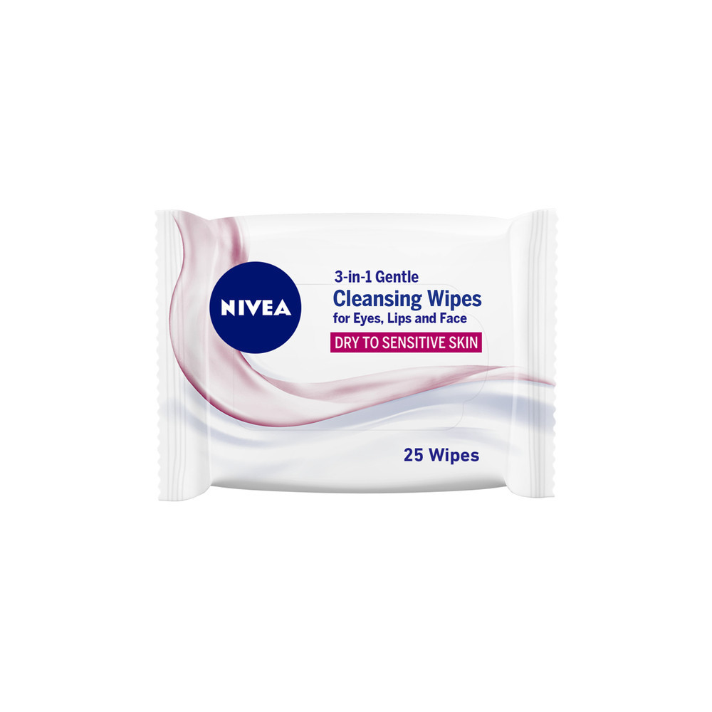 Nivea Face Wipes 3in1 Caring Cleansing Dry Skin 25 pcs