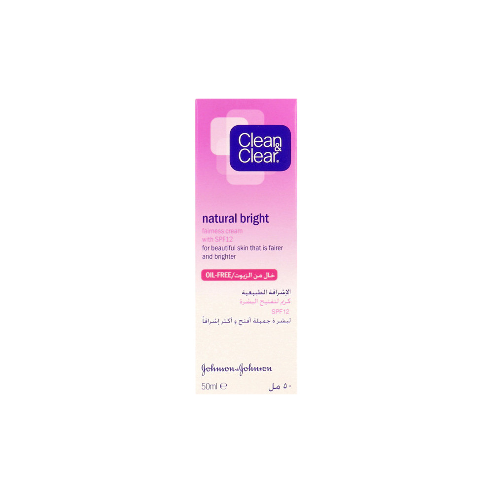 Clean and Clear Natural Bright Fairness Cream With SPF12 - 50ml