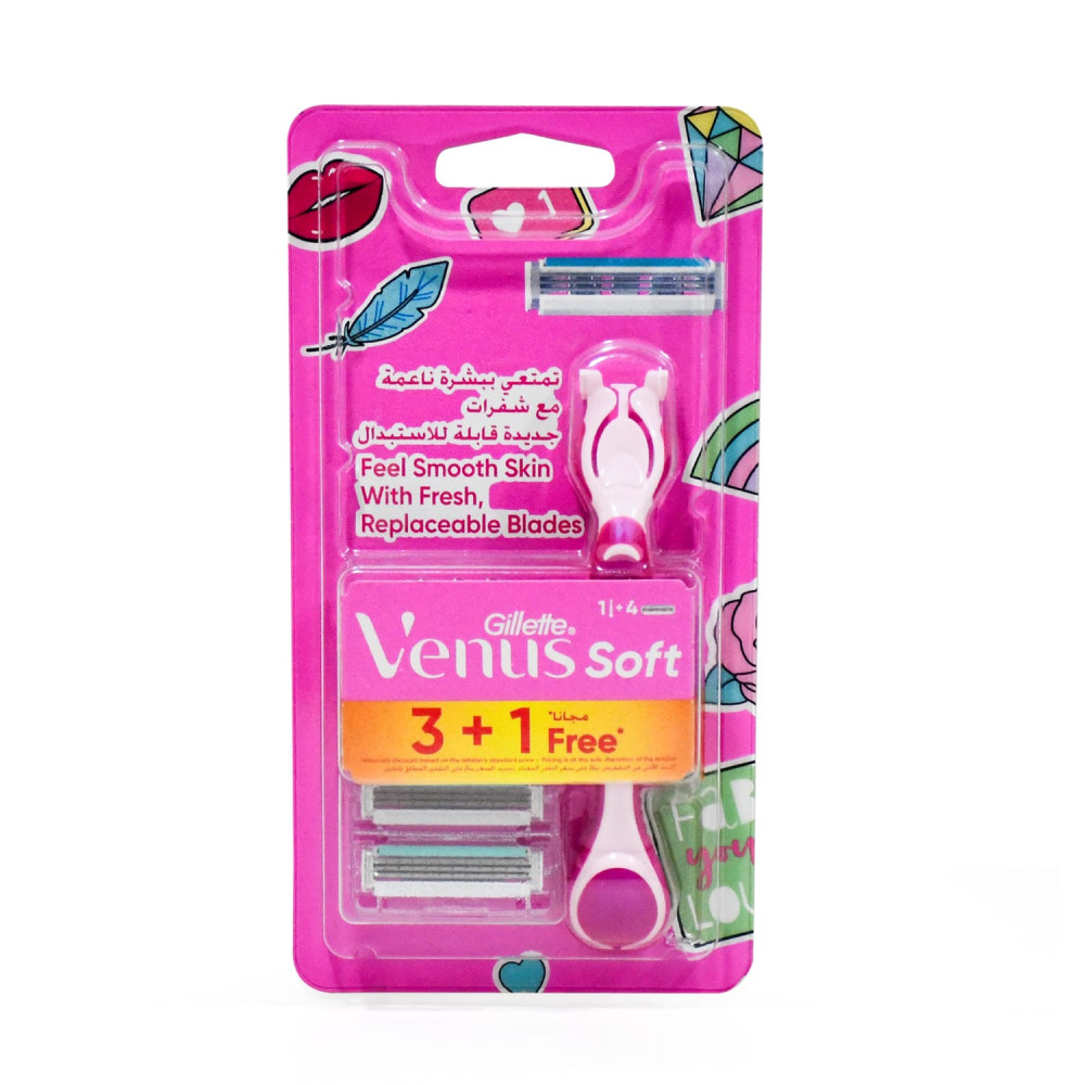 Gillette Venus Simply 3 razor with moisturizing strip + 4