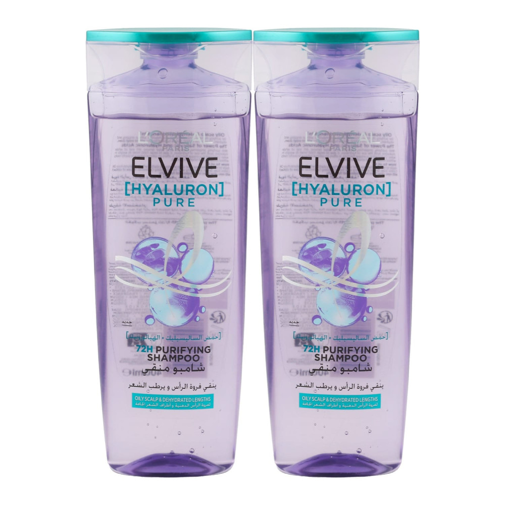 Loreal Elvive Hyaluron Pure Twin Pack Shampoo 2X400 ml