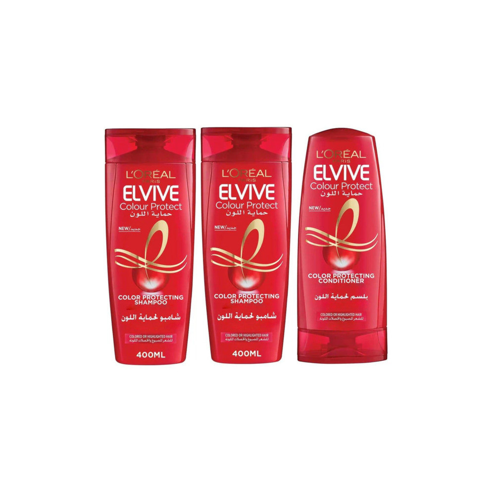 Loreal Elvive Shampoo 400 ml 2 Pieces + Conditioner 360