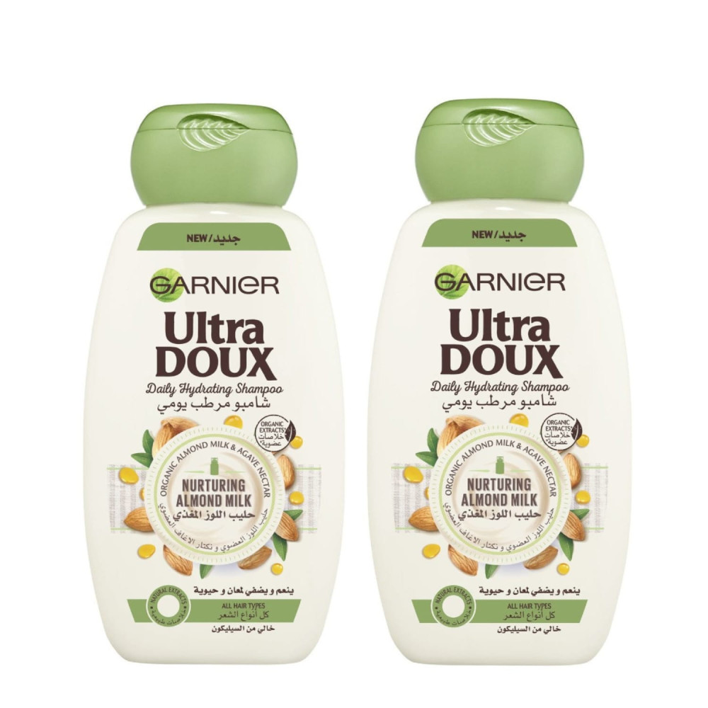 Garnier Ultra Doux Almond Shampoo 2X400Ml
