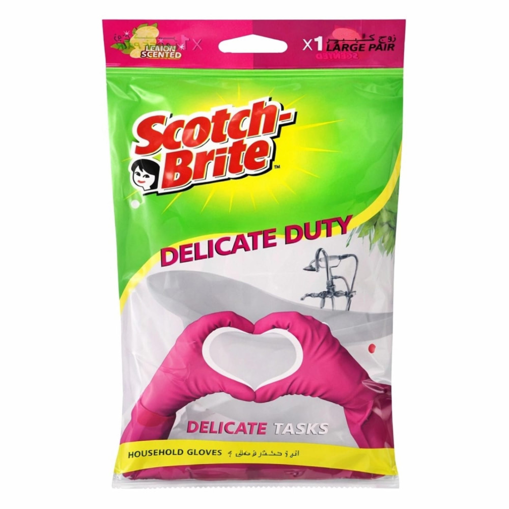 Scotch Brite Delicate Duty Household Hand Gloves Large 1 Pair