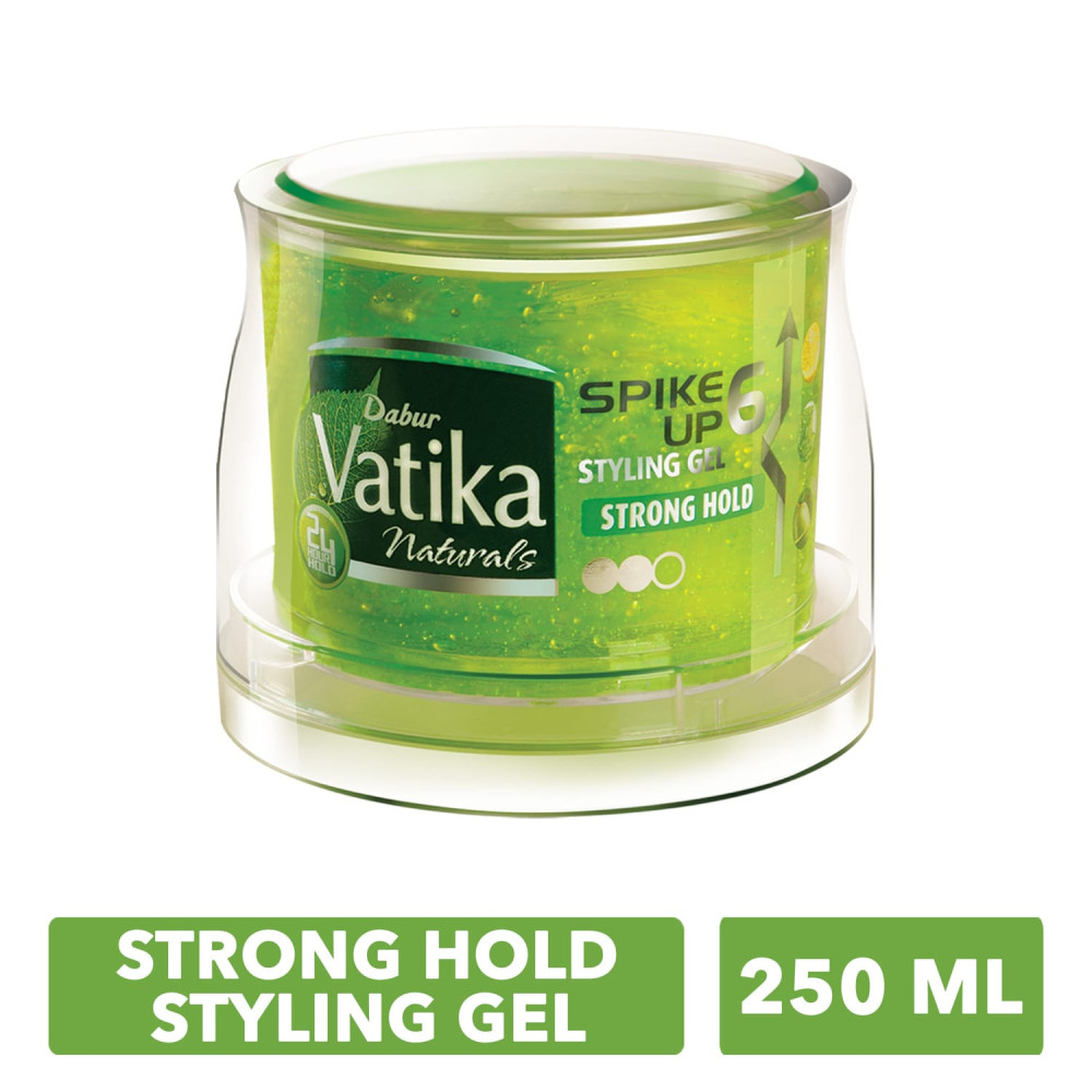 Dabur Vatika Naturals Strong Hold Spike Up Styling Hair Gel Green 250 ml