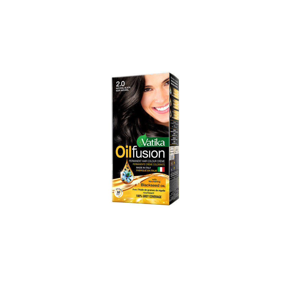 Fatika Colored Hair Dye Cream Black 2/0