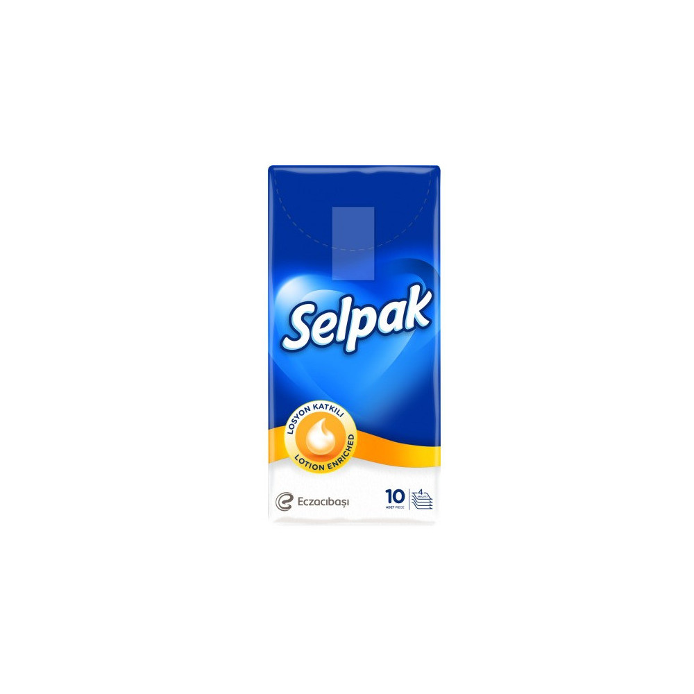 Silpack Paper Tissue Pocket 10 Pieces 4 Layers 21.5cm x 21.5cm Soft Touch