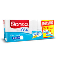 Sanita Club Bath Paper Economy Pack 20 Rolls