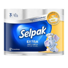Silpack Extra Paper Towel Roll 75 Sheets 3 Layers 21.8cm 12cm 3 Rolls