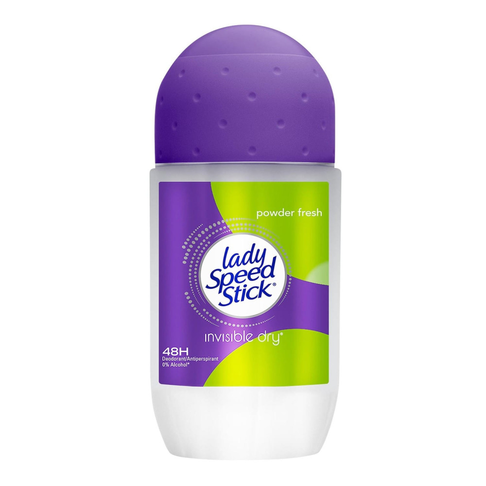 Mennen Lady Speed Stick Roll On Deodorant Anti-Perspirant Invisible Dry Powder Fresh 50 ml
