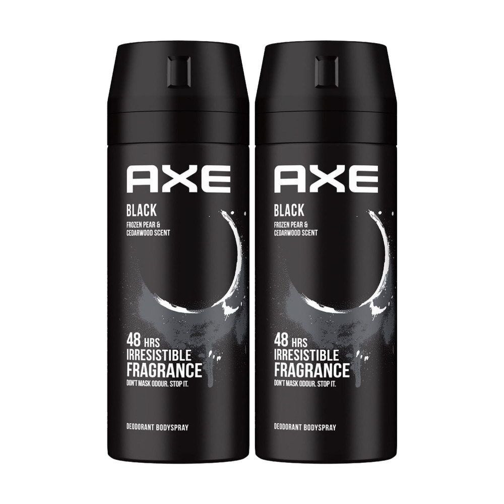 X Deodorant Black 150 Ml 2 Pieces