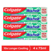 Colgate Toothpaste MaxFresh Clean Mint 4 x 75ml