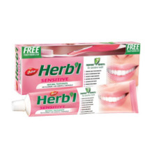 Dabur Sensitive Herbal Toothpaste 150 g + Brush Gift