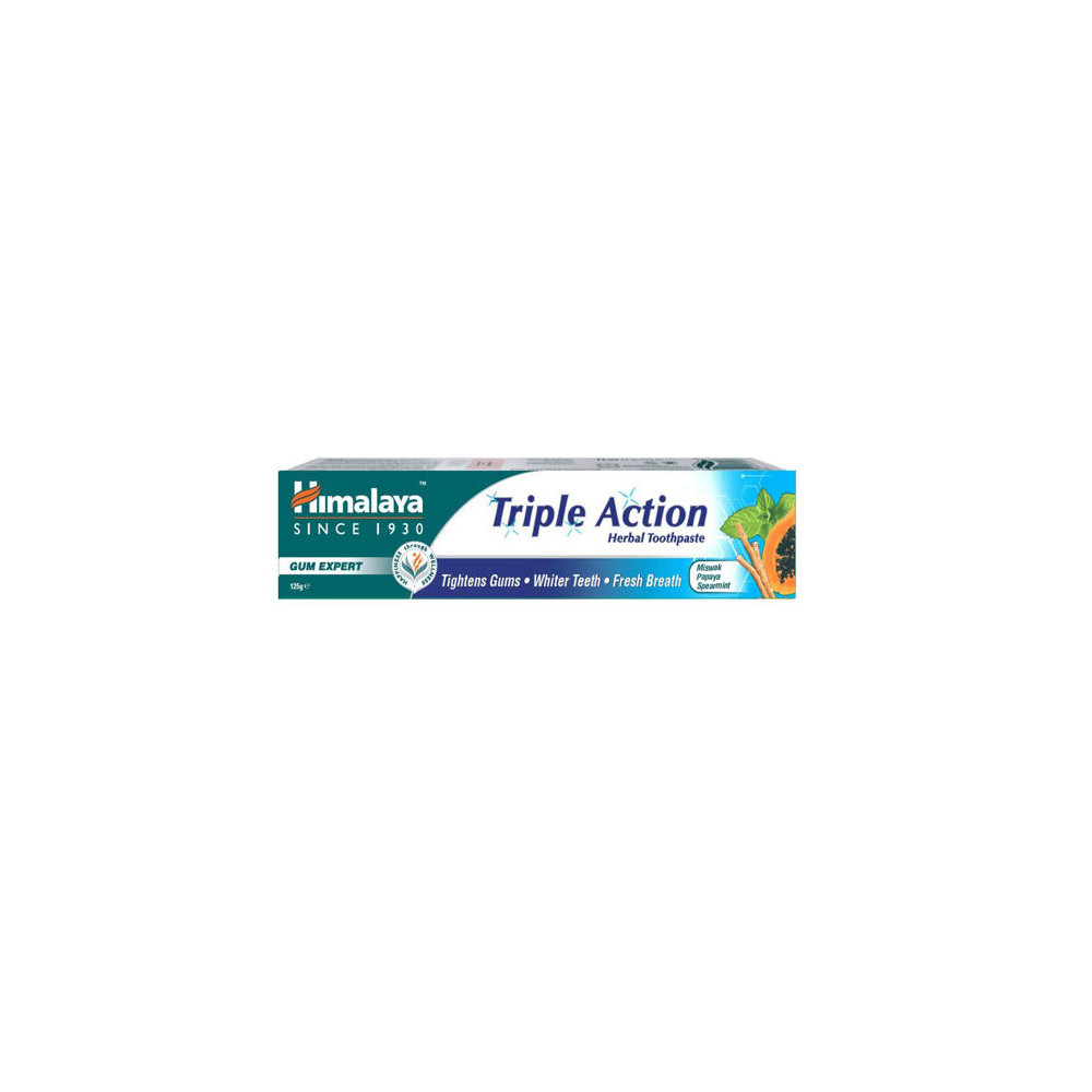 Himalaya Triple Action Herbal Toothpaste 125g Natural Oral Care with Miswak