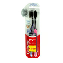 Colgate Slim Soft Toothbrush Charcoal 2 Pack