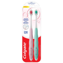 Colgate Foam Soft Super Dense Thin Soft Bristle Toothbrush Assorted Colour 2 pcs