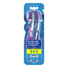 Oral B Pro-flex Luxe Toothbrush 3D White Medium 1+1