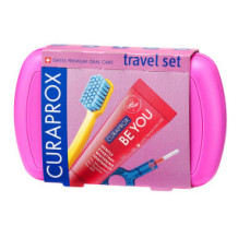 Cuerabrooks Travel Brushes Set + PU10ml Pink