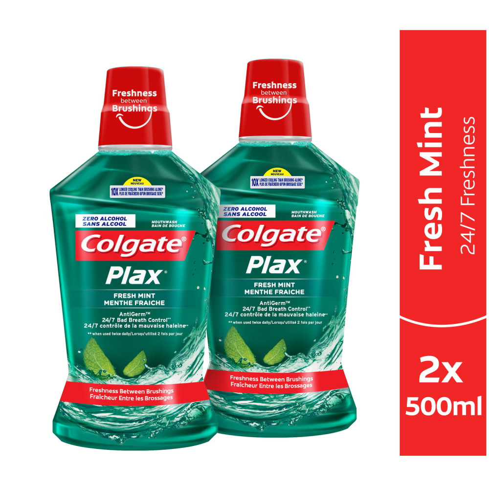 Colgate Plax Mouthwash Freshmint Green 500ml x 2PCS