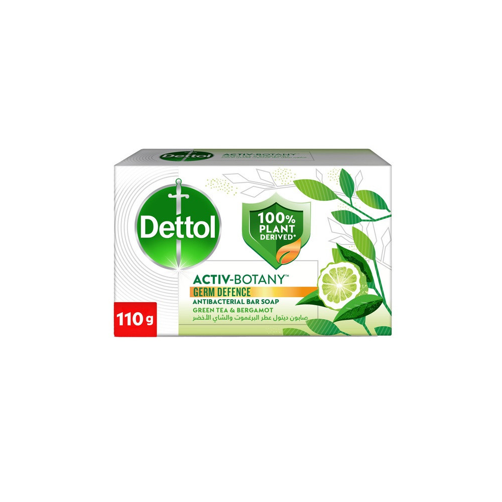 Dettol Activ-Botany Anti-Bacterial Bar Soap Green Tea & Bergamot Scent 110 g