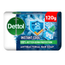 Dettol Instant Cool Bathing Soap Menthol & Eucalyptus Scent 120 g