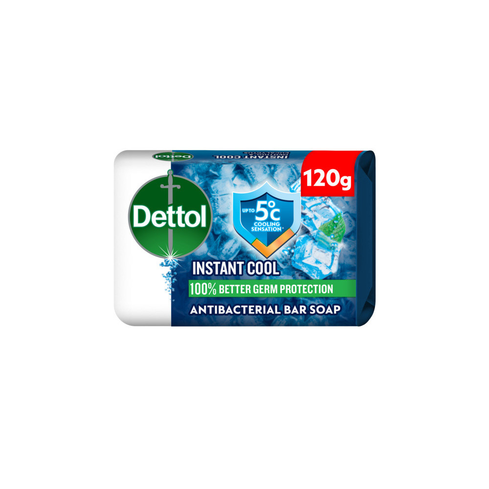 Dettol Instant Cool Bathing Soap Menthol & Eucalyptus Scent 120 g