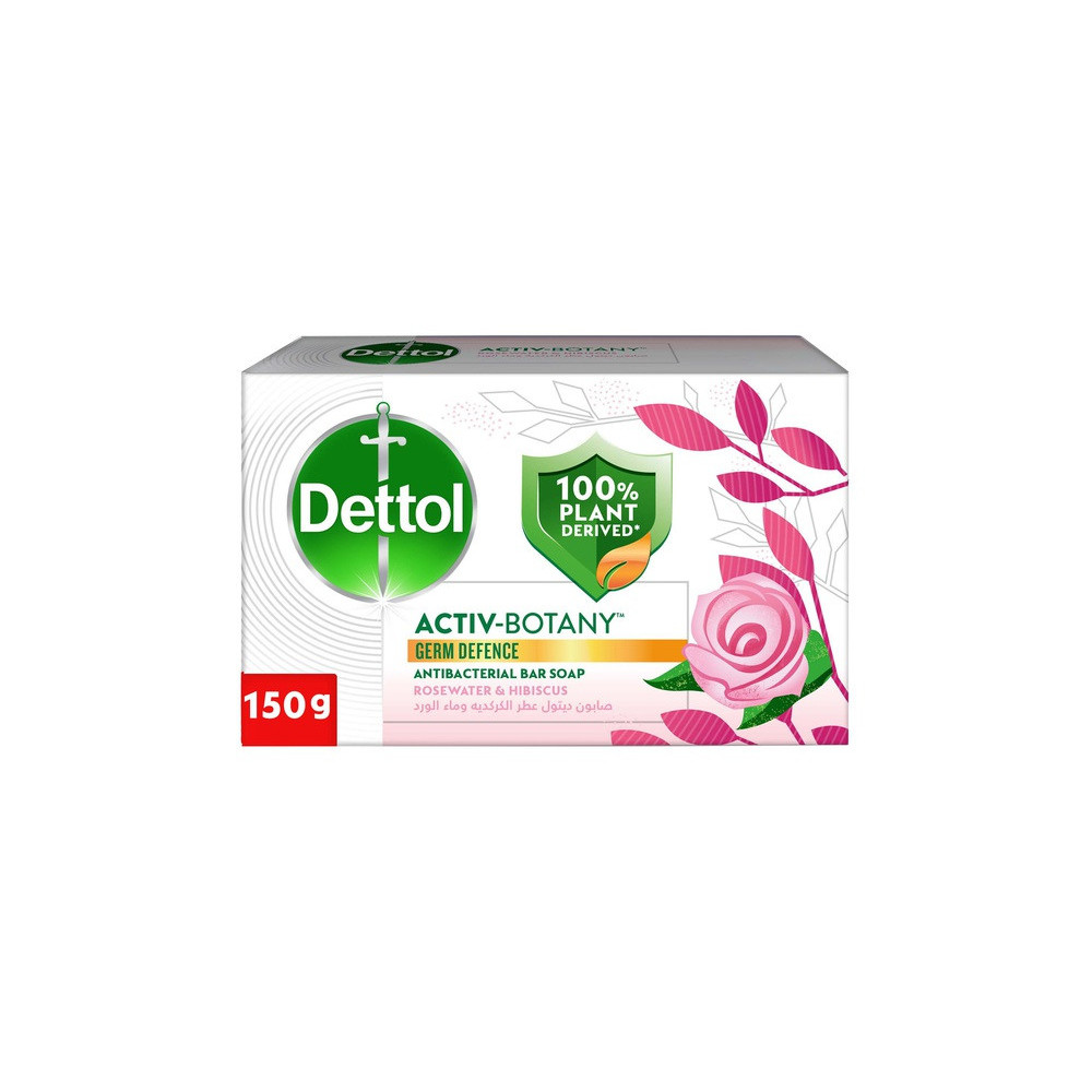 Dettol Activ-Botany Bar Soap Rosewater & Hibiscus Scent 150g