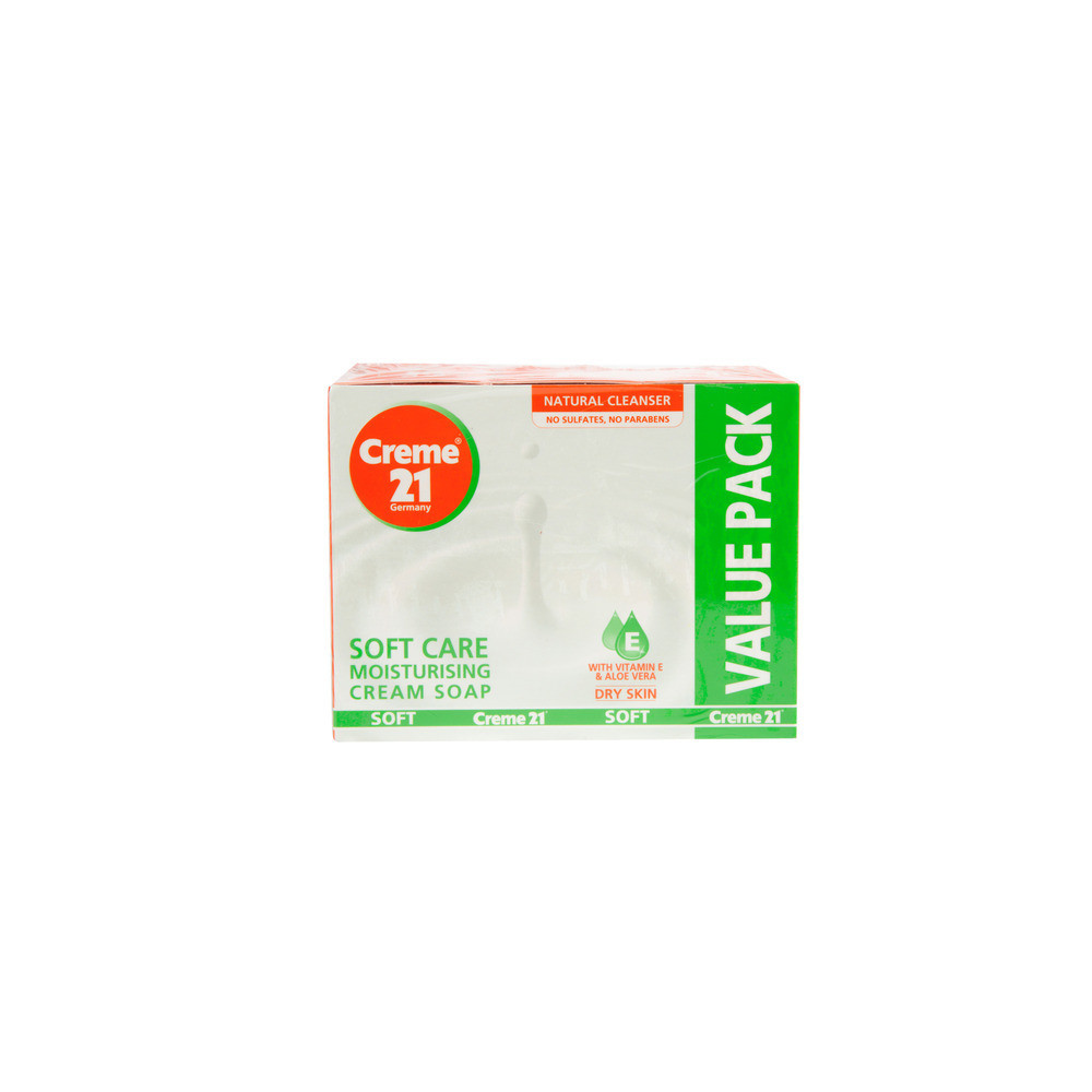 Cream 21 Soft Care Moisturizing Cream Soap 4 Pieces