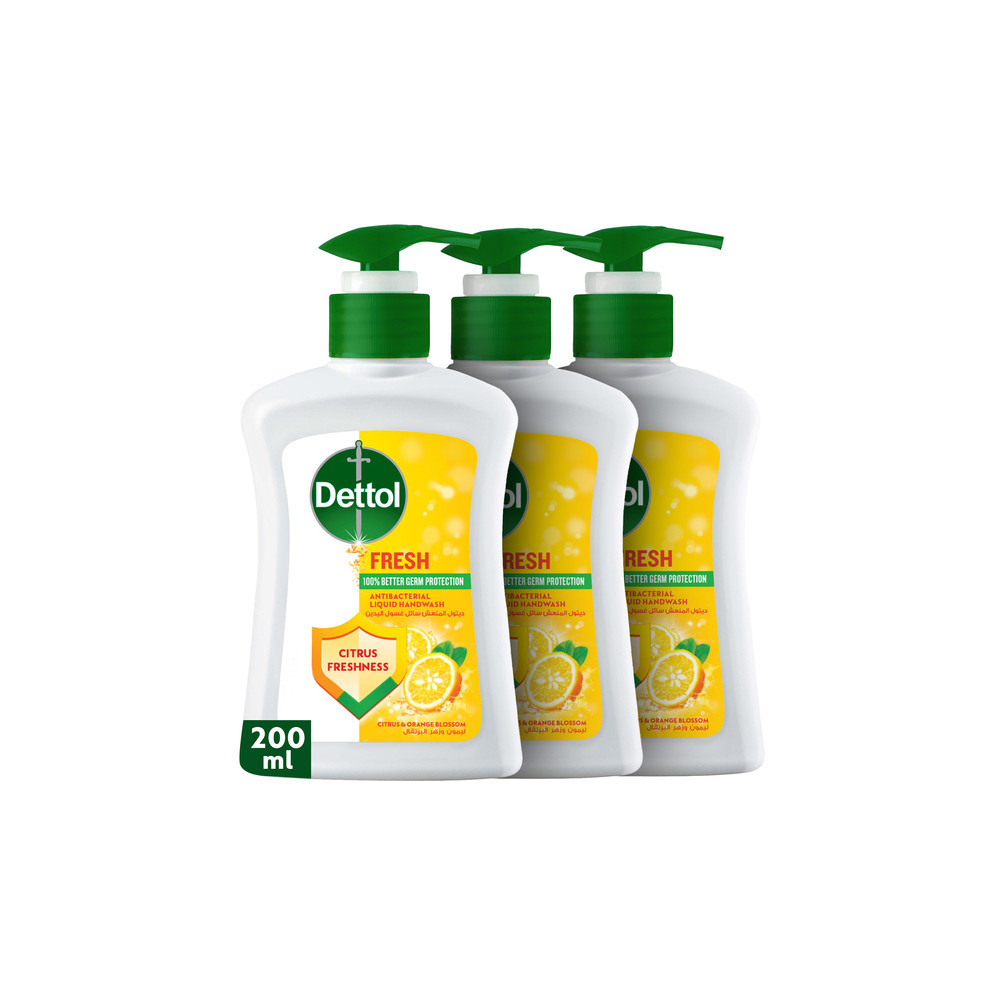 Dettol Antibacterial Hand Liquid 3 x 200ml