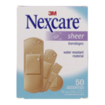 Nexcare Transparent Waterproof Bandages Assorted 50 Pieces