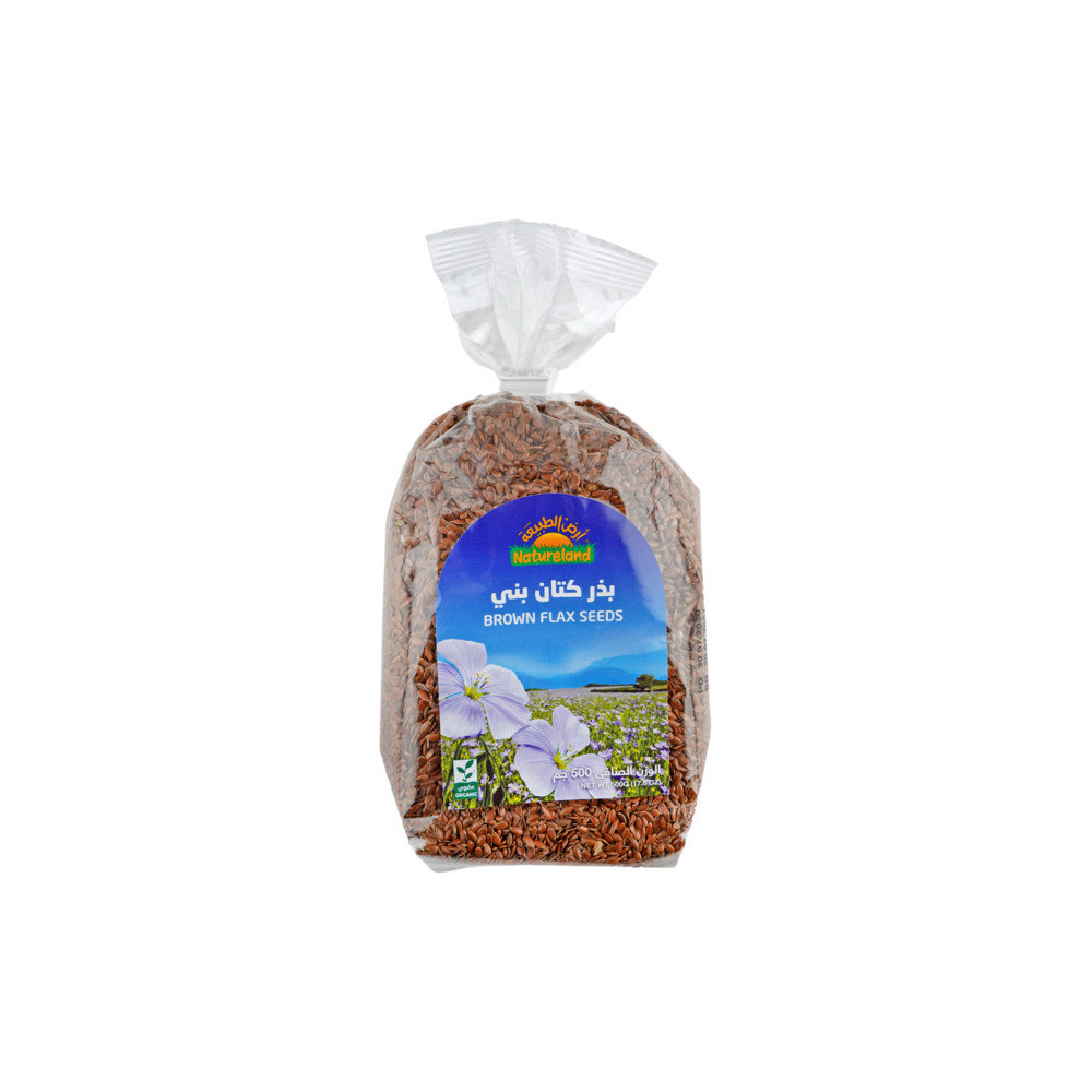 Natureland Brown Organic Flax Seeds 500 Gm