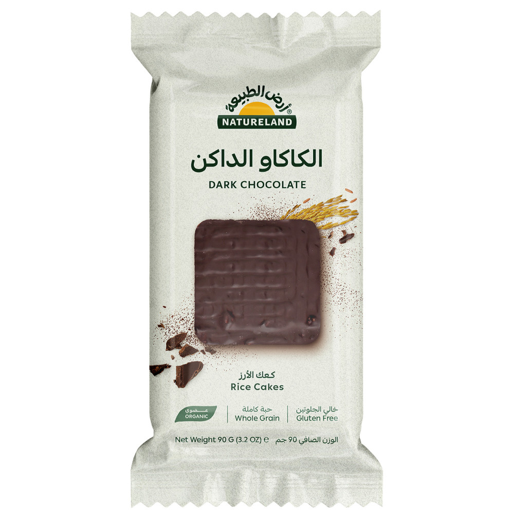 أرض الطبيعة كعك أرز الكاكاو الداكن العضوي 90 غرام
