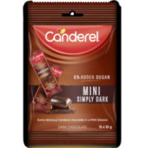 Mini dark chocolate packets no added sugar 15 x 10g Canderel