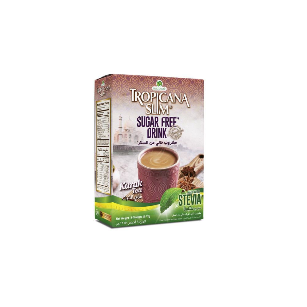 Tropicana Slim Sugar Free Karak Tea Sachets with Stevia