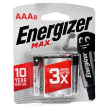 Energizer LONGER Batteries Red 8-PCS AAA