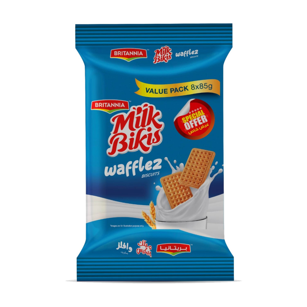 Britannia Milk Bikis Biscuits 8 x 90gm