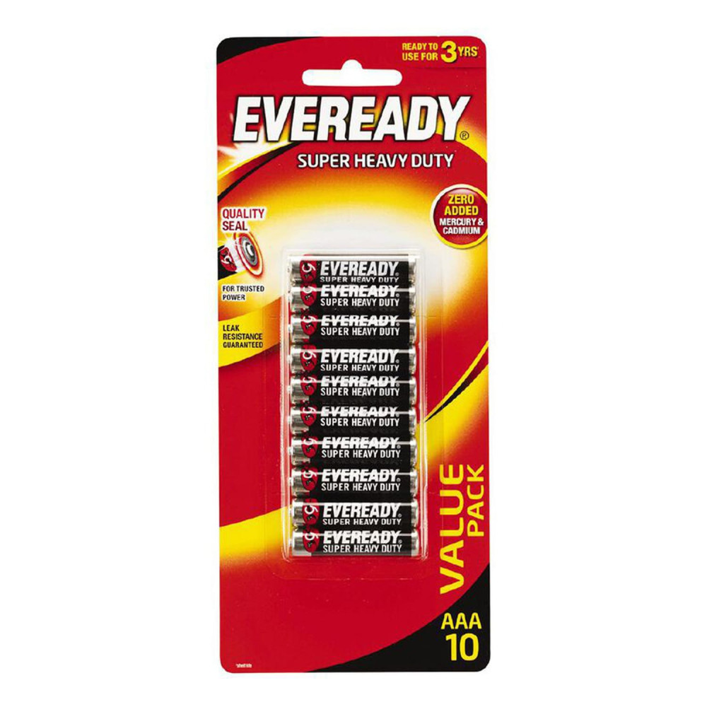 Every Day Super Heavy Duty Batteries 10 AAA Tablets