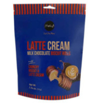 Melliz Chocolate and Milk Latte Cream Biscuit Rolls, 220 g