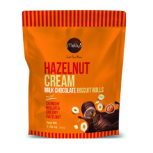 Melly's Hazelnut Cream Milk Chocholatye Biscuit Rolls 220gm