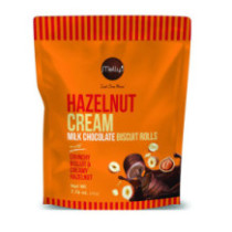 Melly's Hazelnut Cream Milk Chocholatye Biscuit Rolls 220gm