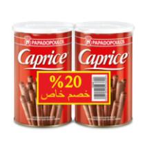 Caprice Wafer Rolls with Hazelnut and Cocoa Cream Value Pack 2 x 115 g